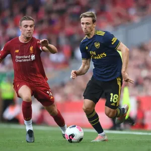 Nacho Monreal vs. Jordan Henderson: Battle at Anfield - Liverpool vs. Arsenal, Premier League 2019-20 Nacho Monreal vs. Jordan Henderson: Battle at Anfield - Liverpool vs. Arsenal, Premier League 2019-20