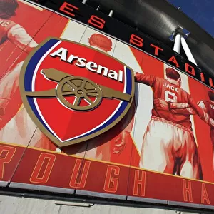 The new Arsenalisation banners in place around the stadium