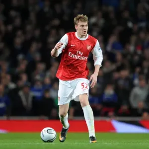 Nicklas Bendtner (Arsenal). Arsenal 3: 0 Ipswich Town. Carling Cup, semi final 2nd leg Nicklas Bendtner (Arsenal). Arsenal 3: 0 Ipswich Town. Carling Cup, semi final 2nd leg
