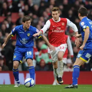 Nicklas Bendtner (Arsenal) Ben Parker (Leeds). Arsenal 1: 1 Leeds United Nicklas Bendtner (Arsenal) Ben Parker (Leeds). Arsenal 1: 1 Leeds United