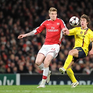 Nicklas Bendtner (Arsenal) Carlos Puyol (Barcelona). Arsenal 2: 2 Barcelona