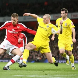 Nicklas Bendtner (Arsenal) Darren Purse (Cardiff) Nicklas Bendtner (Arsenal) Darren Purse (Cardiff)