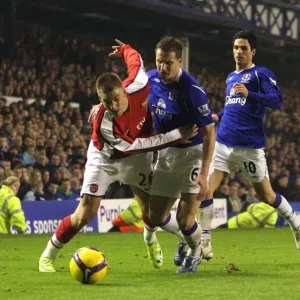 Nicklas Bendtner (Arsenal) Phil Jagielka (Everton) Nicklas Bendtner (Arsenal) Phil Jagielka (Everton)