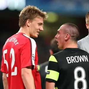Nicklas Bendtner (Arsenal) Scott Brown (Celtic) Nicklas Bendtner (Arsenal) Scott Brown (Celtic)
