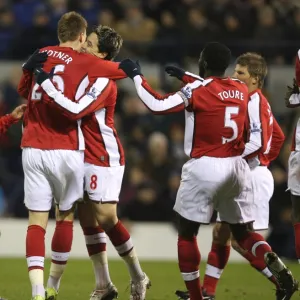 Nicklas Bendtner celebrates scoring the 1st Arsenal