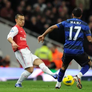 Nico Yennaris (Arsenal) Nani (Man Utd). Arsenal 1: 2 Manchester United. Barclays Premier League