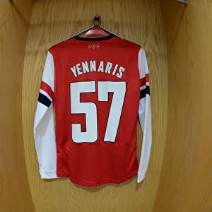 Nico Yennaris (Arsenal) shirts hang in the changingroom. Arsenal 0: 2 Chelsea. Capital