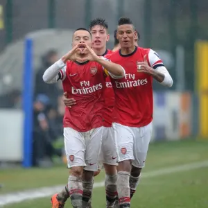 Nico Yennaris and Martin Angha Celebrate Goal for Arsenal U19 against Inter Milan U19 in NextGen Series, Milan 2013 Nico Yennaris and Martin Angha Celebrate Goal for Arsenal U19 against Inter Milan U19 in NextGen Series, Milan 2013