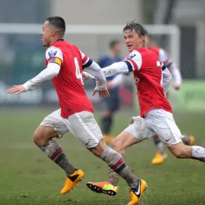 Nico Yennaris Scores the Winning Goal for Arsenal U19 against Inter Milan U19 in the NextGen Series: A Celebratory Moment with Kris Olsson Nico Yennaris Scores the Winning Goal for Arsenal U19 against Inter Milan U19 in the NextGen Series: A Celebratory Moment with Kris Olsson