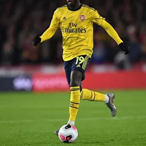 Nicolas Pepe in Action for Arsenal against Sheffield United