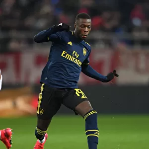 Nicolas Pepe in Action: Olympiacos vs. Arsenal, UEFA Europa League Round of 32 First Leg