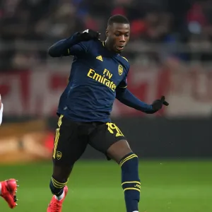 Nicolas Pepe in Action: Olympiacos vs. Arsenal, UEFA Europa League Round of 32 First Leg Nicolas Pepe in Action: Olympiacos vs. Arsenal, UEFA Europa League Round of 32 First Leg