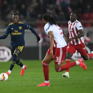Nicolas Pepe in Action: Olympiacos vs Arsenal, UEFA Europa League Round of 32 - Piraeus, 2020 Nicolas Pepe in Action: Olympiacos vs Arsenal, UEFA Europa League Round of 32 - Piraeus, 2020