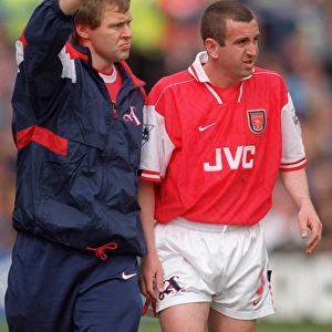 Nigel Winterburn with Physio Gary Lewin (Arsenal)