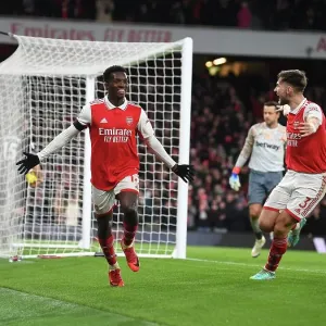 Nketiah Scores His Second Goal: Arsenal's Victory Over West Ham (2022-23) Nketiah Scores His Second Goal: Arsenal's Victory Over West Ham (2022-23)