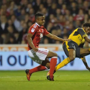 Season 2016-17 Framed Print Collection: Nottingham Forest v Arsenal EPL Cup 3rd Round 2016-17