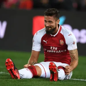 Olivier Giroud in Action: Arsenal vs. Western Sydney Wanderers, Sydney 2017