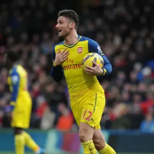 Olivier Giroud in Action: Crystal Palace vs Arsenal, Premier League 2014-15 Olivier Giroud in Action: Crystal Palace vs Arsenal, Premier League 2014-15