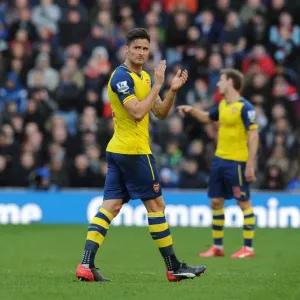 Olivier Giroud (Arsenal). Burnley 0: 1 Arsenal. Barclays Premier League. Turf Moor Olivier Giroud (Arsenal). Burnley 0: 1 Arsenal. Barclays Premier League. Turf Moor