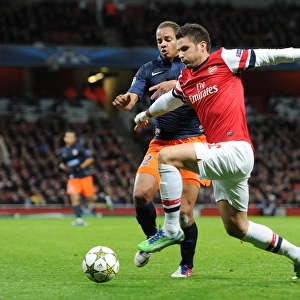 Olivier Giroud (Arsenal) Daniel Congre (Montpellier). Arsenal 2: 0 Montpellier. UEFA