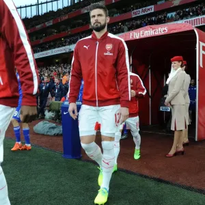 Olivier Giroud (Arsenal) walks out of the tunnel before the match. Arsenal 0: 1 Chelsea Olivier Giroud (Arsenal) walks out of the tunnel before the match. Arsenal 0: 1 Chelsea
