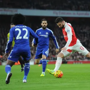Olivier Giroud (Arsenal) Willian (Chelsea). Arsenal 0: 1 Chelsea. Barclays Premier League Olivier Giroud (Arsenal) Willian (Chelsea). Arsenal 0: 1 Chelsea. Barclays Premier League