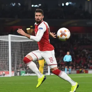 Olivier Giroud: Arsenal's Europa League Hero in Action against Red Star Belgrade