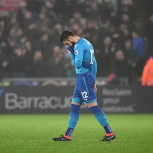 Olivier Giroud Reacts to Swansea's Third Goal in Arsenal-Swansea Premier League Clash (2018) Olivier Giroud Reacts to Swansea's Third Goal in Arsenal-Swansea Premier League Clash (2018)