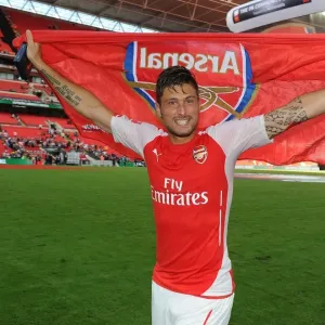 Olivier Giroud's Goal: Arsenal Celebrate FA Community Shield Victory over Manchester City Olivier Giroud's Goal: Arsenal Celebrate FA Community Shield Victory over Manchester City