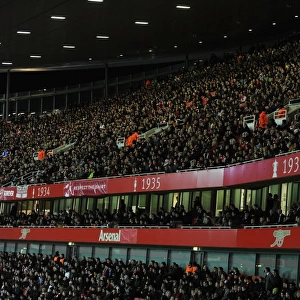 Passionate Arsenal Fans at Emirates Stadium: Arsenal vs AC Milan, UEFA Champions League
