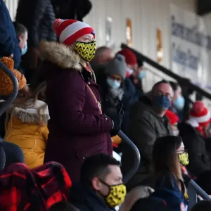 Passionate Arsenal Fans at Meadow Park: Arsenal Women's FA WSL Match Against Birmingham City