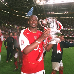 Patrick Vieira (Arsenal) with the FA Cup Trophy