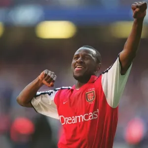 Patrick Vieira Celebrates Arsenal's Triumph over Manchester United, FA Barclaycard Premiership, Old Trafford, 2002 Patrick Vieira Celebrates Arsenal's Triumph over Manchester United, FA Barclaycard Premiership, Old Trafford, 2002