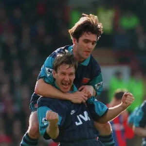 Paul Merson Print - Arsenal Goal Celebration Paul Merson Print - Arsenal Goal Celebration