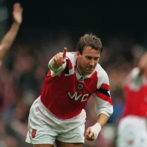 Paul Merson celebrates scoring for Arsenal Paul Merson celebrates scoring for Arsenal