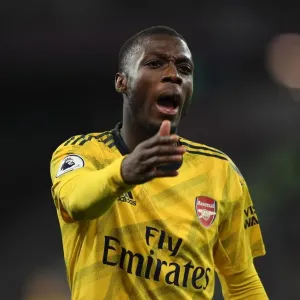 Pepe in Action: West Ham vs. Arsenal Premier League Clash (2019-20)
