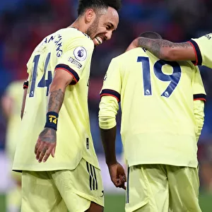 Pepe and Aubameyang Celebrate Arsenal's Winning Goals Against Crystal Palace (2020-21)