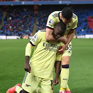 Pepe and Martinelli Celebrate Arsenal's Winning Goals vs Crystal Palace (2020-21)