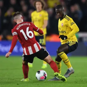 Pepe Nutmegs Norwood: Sheffield United vs. Arsenal, Premier League 2019-20 Pepe Nutmegs Norwood: Sheffield United vs. Arsenal, Premier League 2019-20