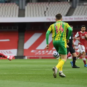 Pepe Scores Arsenal's Second Goal Against West Bromwich Albion in Empty Emirates Stadium (2020-21)