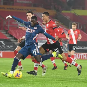 Pepe Scores First Arsenal Goal in Empty Southampton Stadium, January 2021 (Southampton vs Arsenal, Premier League)