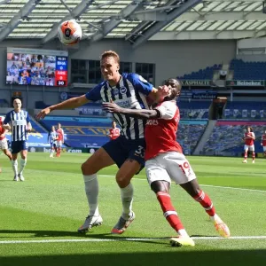 Pepe vs. Burn: Empty Stadium Showdown - Premier League Battle in Brighton (2019-20)