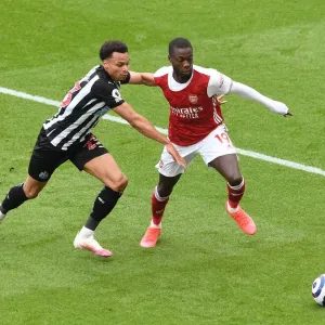 Pepe vs Murphy: A Battle Unfolds at Empty St. James Park - Arsenal vs Newcastle, Premier League 2021