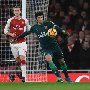 Petr Cech (Arsenal). Arsenal 2: 2 Chelsea. Premier League. Emirates Stadium, 3 / 1 / 18