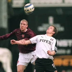 Philippe Senderos (Arsenal) Heidar Helguson (Fulham). Fulham 0: 4 Arsenal Philippe Senderos (Arsenal) Heidar Helguson (Fulham). Fulham 0: 4 Arsenal