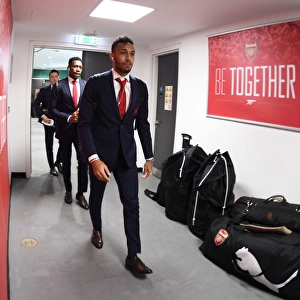 Pierre-Emerick Aubameyang in Arsenal Changing Room Before Carabao Cup Final vs Manchester City