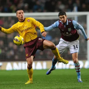 Podolski vs. Lowton: A Battle at Villa Park - Arsenal vs. Aston Villa, Premier League 2012-13