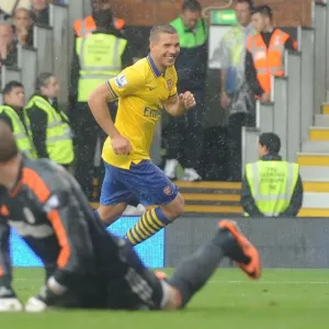 Podolski's Hat-Trick: Arsenal Thrash Fulham in Premier League Clash (2013-14) Podolski's Hat-Trick: Arsenal Thrash Fulham in Premier League Clash (2013-14)