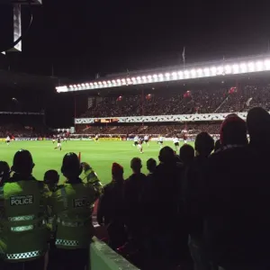 The Police watch the match, photographed from the South West corner The Police watch the match, photographed from the South West corner