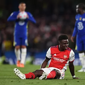 Premier League Battle: Saka's Showdown at Stamford Bridge - Chelsea vs. Arsenal (2021-22)